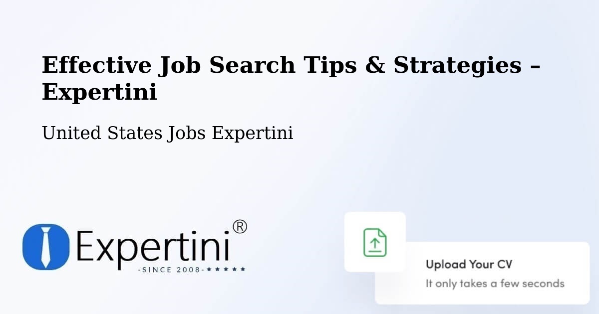 Job Search Tips & Strategies for Job Seekers – Sumner - Sumner, United States Jobs Expertini